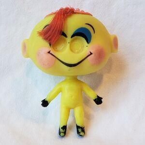 Kozmic Kiddles 1968 Mattel Martian Doll Yellow Fellow alien figurine